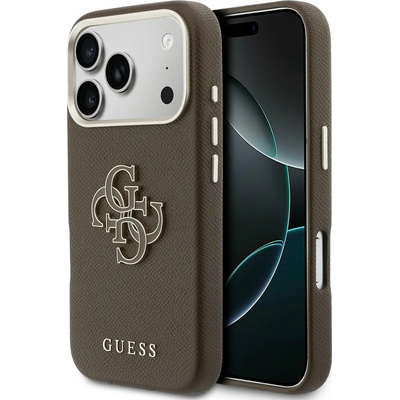 GUESS PU Resin Logo Заден Калъф за iPhone 17 Pro Кафяв Guess | Kafyav | МЪЖЕ | UNI