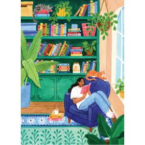 Pieces & Peace - Puzzle Green Reading Room - 500 piese