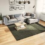 vidaXL Килим HUARTE с къс косъм, мек и миещ се, горско зелен 240x240см (375101)