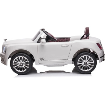 Lean Cars Elektrická autíčko Bentley Mulsanne 2x45W batéria 12V7Ah 2024 bílá