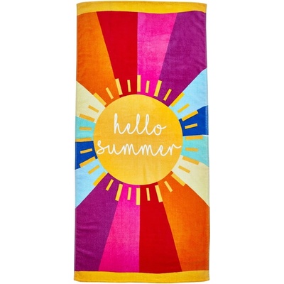 Catherine Lansfield Hello Summer plážová osuška barevná 76 x 160 cm