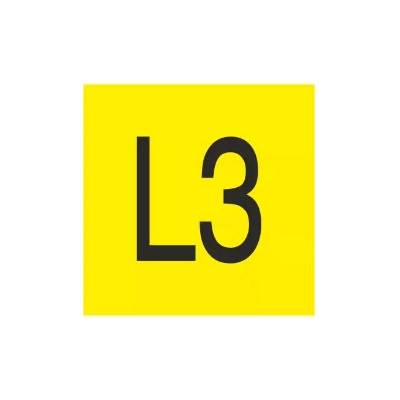 ALFA reklama Samolepka "L3" žltá štvorcová 30x15mm