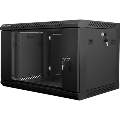 Lanberg Комуникационен шкаф Lanberg WF01-6406-10B, 19", 6U, 600 x 450 x 374, черен (WF01-6406-10B)