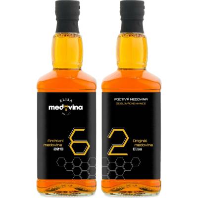 Medovina Elisa dárek k 62. narozeninám 11% 2 x 0,5 l