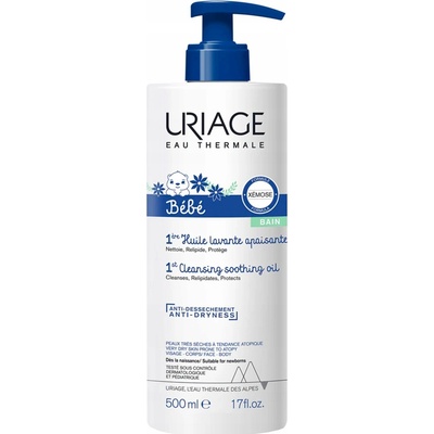 Uriage Bébé 1st Cleansing Soothing Oil čistiaci penivý olej pre deti 500 ml