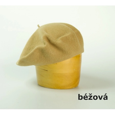 vlněný baret jednobarevný 10 5´ béžová