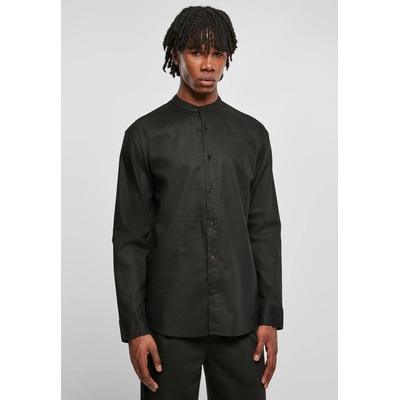 Urban Classics Мъжка ленена риза в черен цвят Urban Classics Linen ShirtUB-TB6244-00007 - Черен, размер XXL
