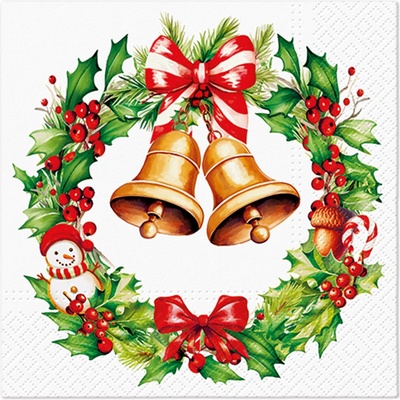 PAW Obrúsky L Jingle Bells Bliss 33x33cm