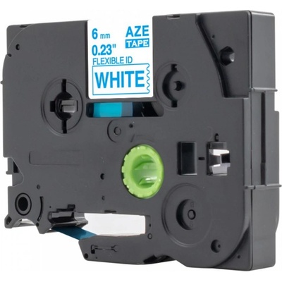 Compatible Съвместима лента с Brother TZ-FX213 / TZe-FX213, 6mm x 8m, гъвкави, син шрифт / бял фон (TZe-FX213)