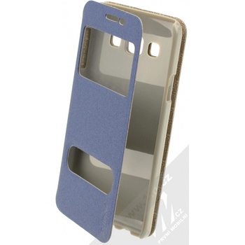 Pouzdro Pudini Sharp Window flipové Samsung Galaxy A3 modré