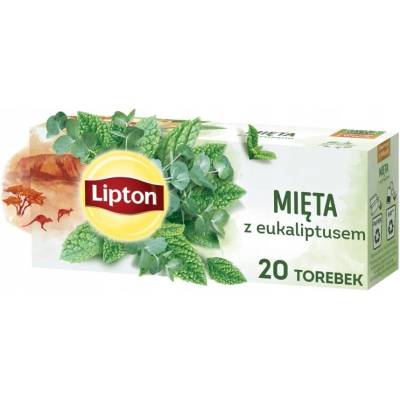 Lipton bylinkový čaj v nálevových vreckách mäta s eukalyptom 20 vrecúšok 26g