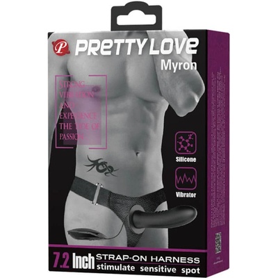 Pretty Love Myron Vibrating Strap On And Hollow Dildo