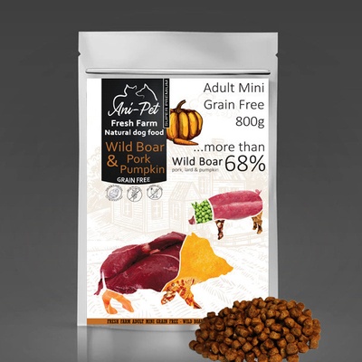 Fresh Farm GF Natural Dog Food Adult Mini Wildboar & Pork 0,8 kg