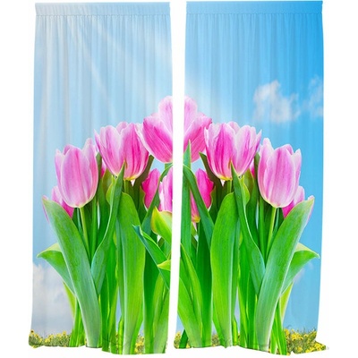 IMPAR Závěsy Tulipány,140 × 250 cm