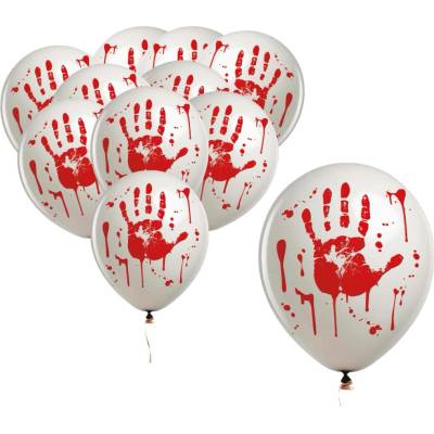 Guirca Bílé krvavé balónky nafukovací balónky na Halloween
