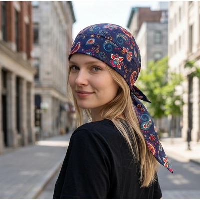 Ebbie dámský bavlněný šátek bandana Indigo Soul