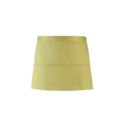 Premier Workwear Pracovní zástěra krátká s kapsami PR155 Lime Pantone 382 60x33cm