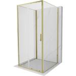 Mexen Exo-S 3S 3-стенна плъзгаща се душ кабина 120 x 120 см, прозрачна, златна (8151-120-120-50-00-3S)