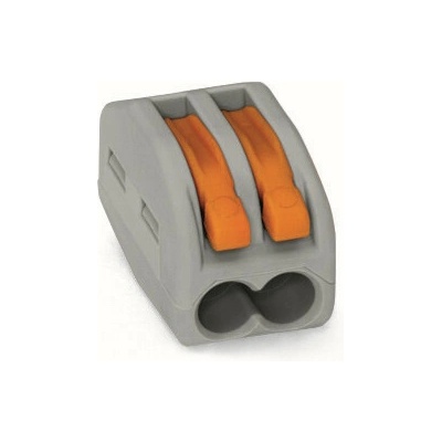 WAGO Svorka krabicová 222-412 páčková spojovací pro všechny druhy vodičů 2 x 4 mm², oranžová/šedá 222-412 – Zboží Mobilmania