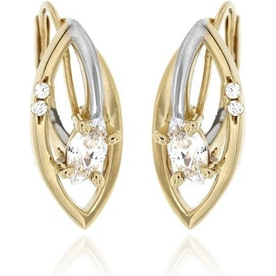 Zlatnictví U Kostela zlaté náušnice se zirkony 1032