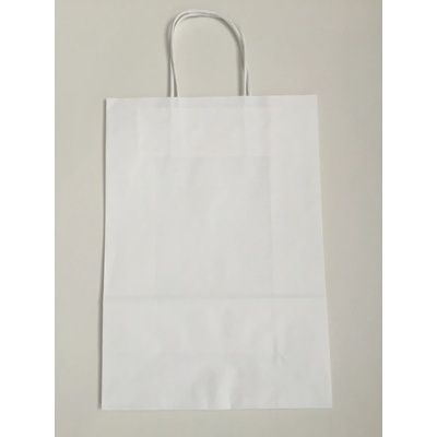 Taška papierová PLUS 14x8x21cm - biela