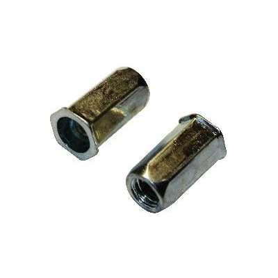 Nýtovací mikromatice šestihranná otevřená M4x12, ocel pozink (250 ks) – Sleviste.cz