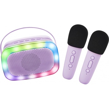 Bluetooth Karaoke set pre dvoch Mikrofóny a Reproduktor Lalarma Copenhagen Purple