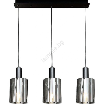 MILAGRO Пендел ARCADIA 3xE27/60W/230V черен/опушен (MI2682)