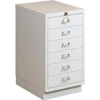 Manutan Jednoradové kovové kartotéky A3 Esk sivé