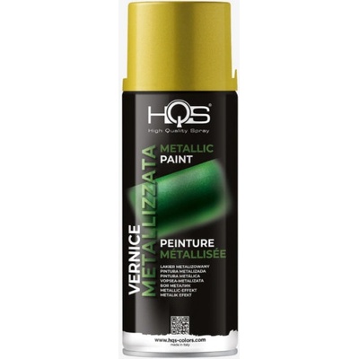 HQS farba v spreji efekt metalíza 400 ml žltá