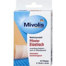 Mivolis elastická náplast 10 cm x 6 cm 10 ks