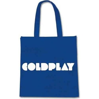 RukaHore Taška Coldplay Eco Shopper: Logo Trend Version Blue Back Print Modrá