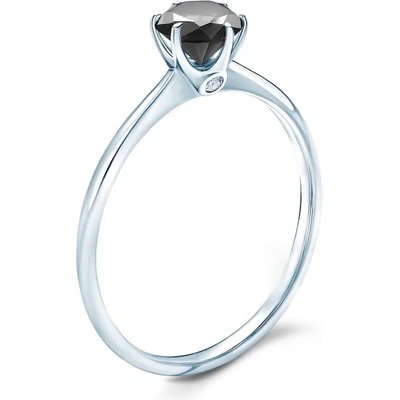 SAVICKI Годежен пръстен The Journey: бяло злато, черен диамант