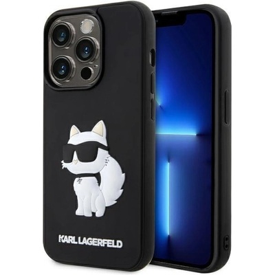 KARL LAGERFELD Кейс Karl Lagerfeld KLHCP14X3DRKHNK за iPhone 14 Pro Max 6.7"", черен / черен, твърд, Rubber Choupette 3D (KF001604-0)