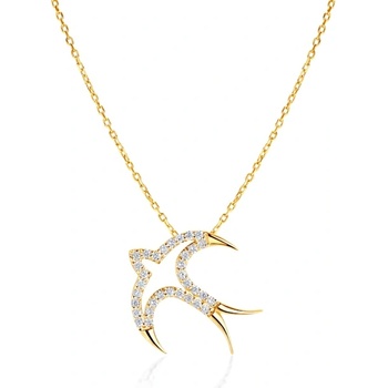 SAVICKI Колие с лястовица Savicki: злато, диаманти