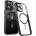 Mobi-Fon Силиконов кейс bSmart Chrome Magsafe с протектори за камерите, За iPhone 16 Pro Max (6.9), Черен (IPH-16PMAX-002)