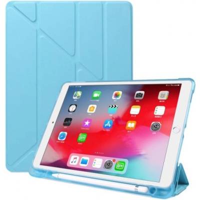 Калъф с оригами стойка и място за Apple Pencil за iPad 10, 2" (2019-2021) / Air 3 (2019) / Pro 10, 5" - син (21632)