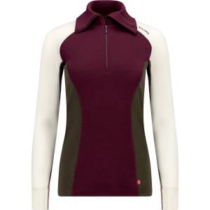Aclima Дамско мериносово термобельо Aclima Women's Warmwool Polo Merino shirt - Fig / Tarmac / Nature (916-0849-0713)