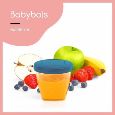 Babymoov Miska s viečkami 250 ml sada 6 ks