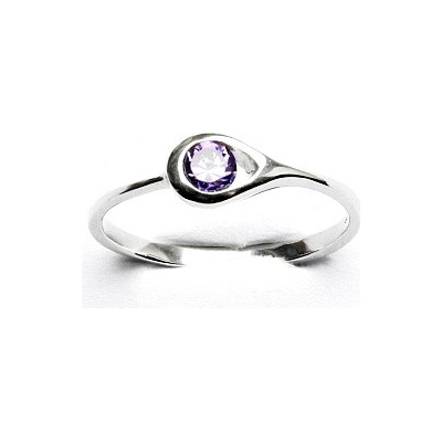 Čištín Stříbrný zirkon ametyst VR 5