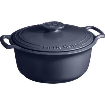 Emile Henry Керамична тенджера emile henry sublime с капак - Ø31 см (5.5 л) - цвят индиго (eh 4760-66)