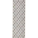 Flair Rugs Синя пътека със смес от памук подходяща за пране 80x230 cm Muted Checkerboard - Flair Rugs (503119382816)