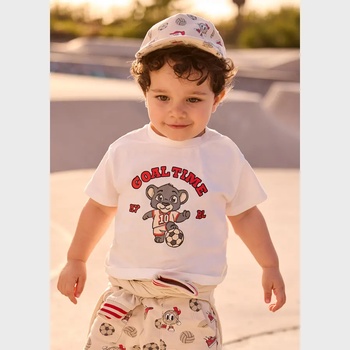 MAYORAL Тениска къс ръкав mix sport в цвят сметана за бебе момче Mayoral