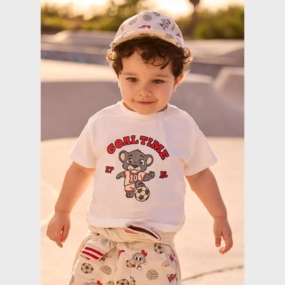 MAYORAL Тениска къс ръкав mix sport в цвят сметана за бебе момче Mayoral