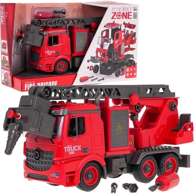 Majlo Toys Skrutkovacie požiarne auto so zvukmi a funkciou vody Fire Brigade