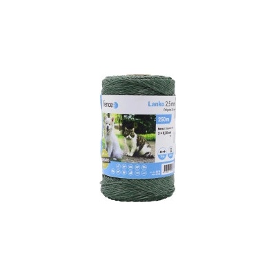 Lanko pro elektrický ohradník, průměr 2,5 mm, zelené, délka 250 m