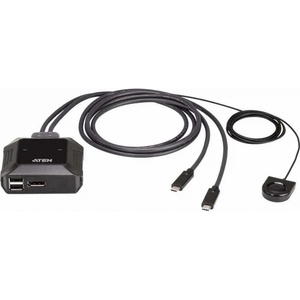 ATEN US3312 : : 2-портов KVM превключвател, USB-C, DisplayPort, 4K (US3312)