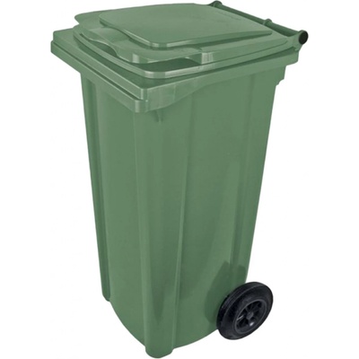 Těsmat popelnice hranatá 120l PVC zelená