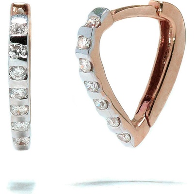 Blink-Blink krásne diamantové náušnice z červeného zlata 3322RDG