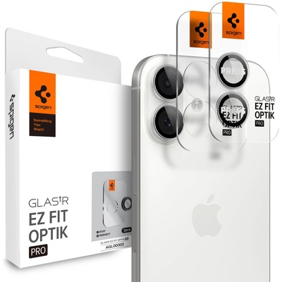 Spigen Протектор - Камера (2 бр. ) - iPhone 17 / 16 Plus / 16 - Spigen Optik. tR EZ Fit Pro - Сребрист